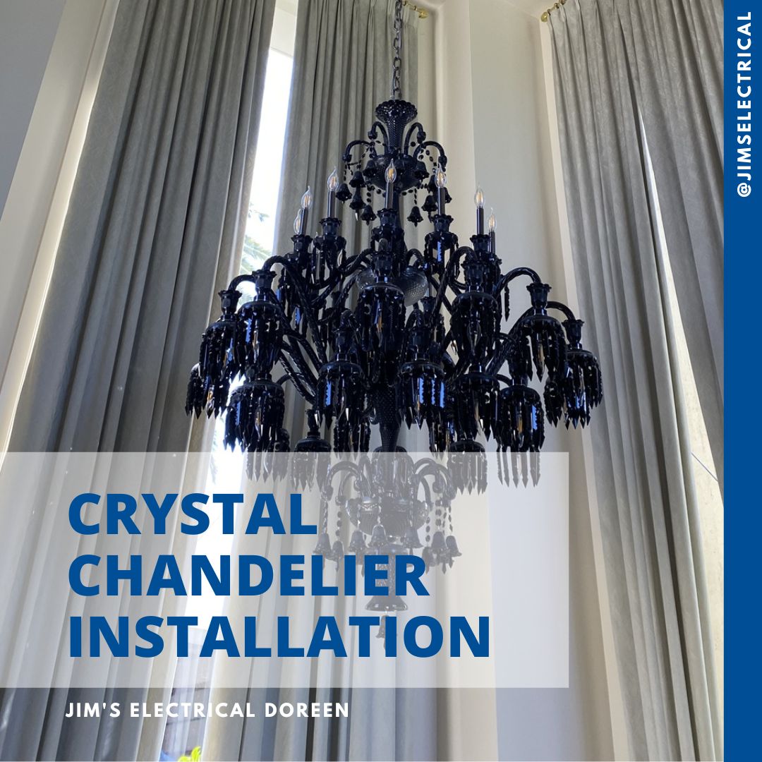 Crystal Chandelier Installation